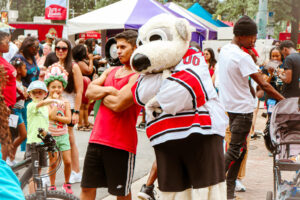 Mascot Meet and Greet 2024 Chubby Checker 1 (credit Sophia Simone)