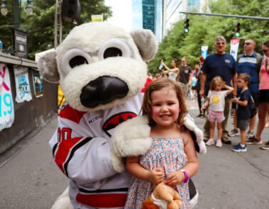 Mascot Meet and Greet 2024 Chubby Checker 6 (credit Sophia Simone)